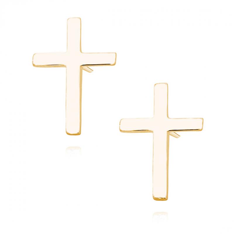 Cercei cruce argint placat cu aur galben DiAmanti R0219E_G-DIA (Argint 925‰ 0,8 g.)
